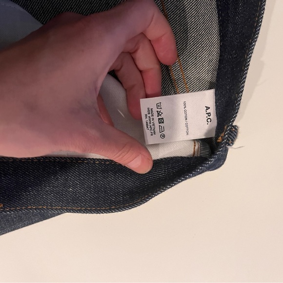 A.P.C. Dark Blue Straight Jeans for Men - Picture 3 of 4